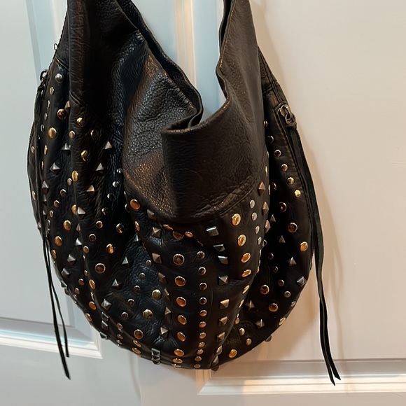 Rebecca Minkoff Bag. Black leather, silver and gold studs. - Picture 7 of 7